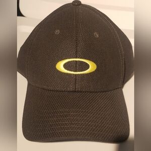 Oakley Blue Hat Cap with Yellow Oval Logo Strapback